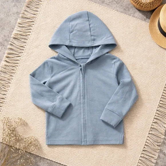 Hanes Kids Light Blue Zip-Up Hoodie - Picture 1 of 3